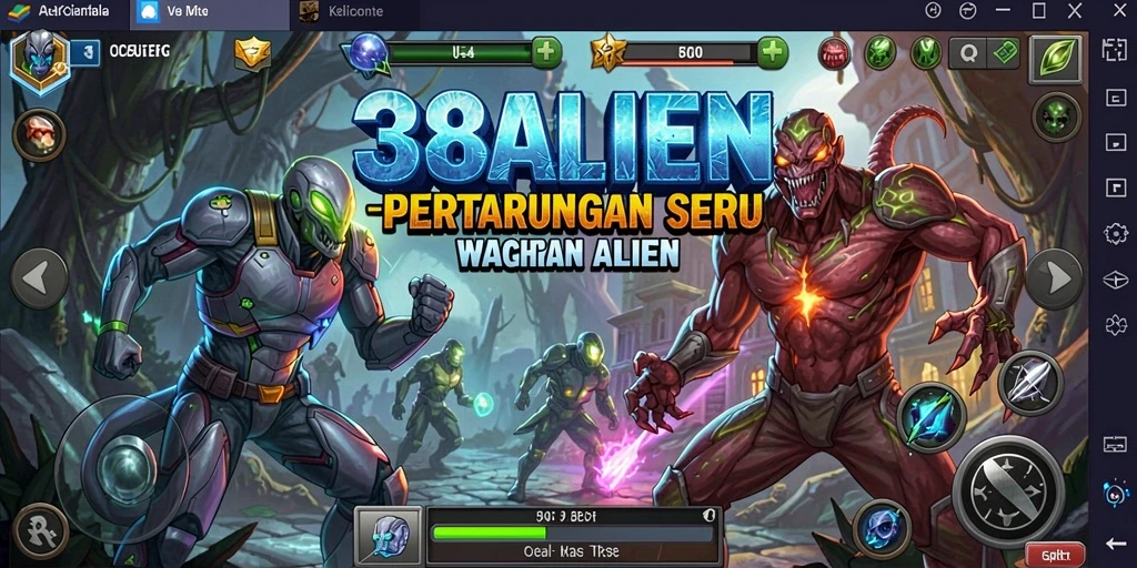 Screenshot gameplay 138ALIEN menampilkan pertarungan epik melawan alien.