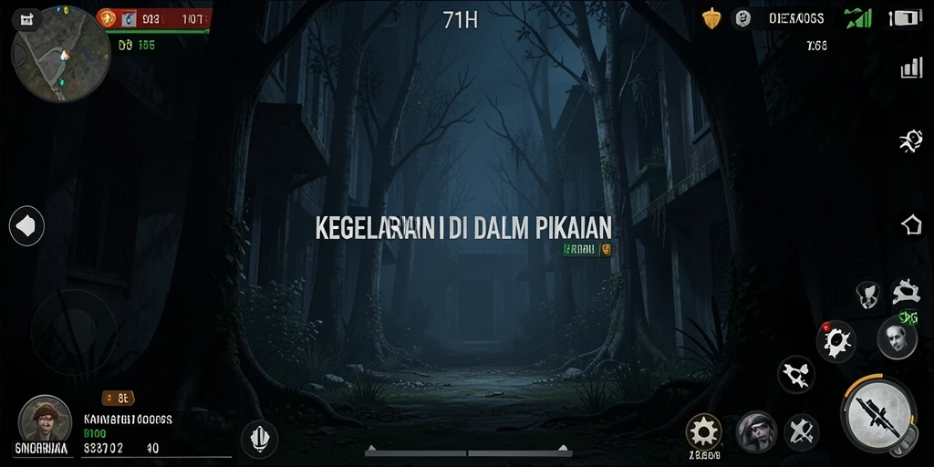 Gameplay 71H menampilkan suasana horor yang kental dan ketegangan yang mendebarkan.