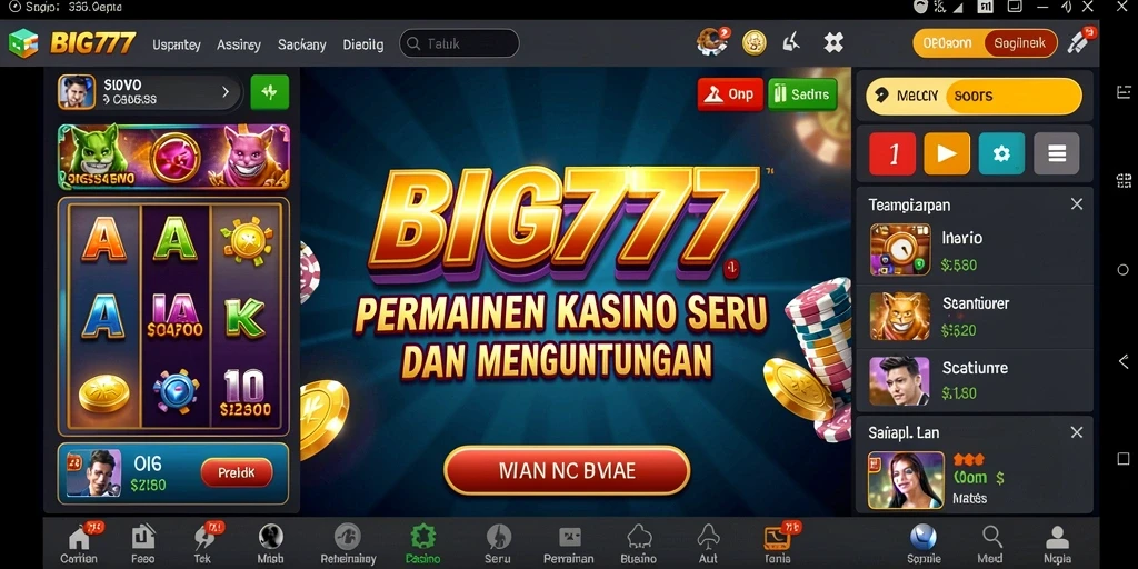 Tampilan menarik dari gameplay Kasino di BIG777.