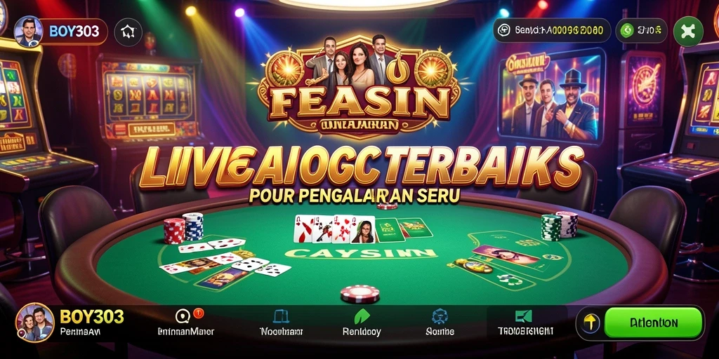 Tampilan gameplay seru di BOY303 dengan dealer langsung.
