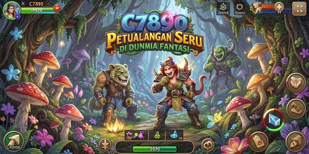 Tangkapan layar menampilkan aksi seru dalam permainan petualangan C7890.
