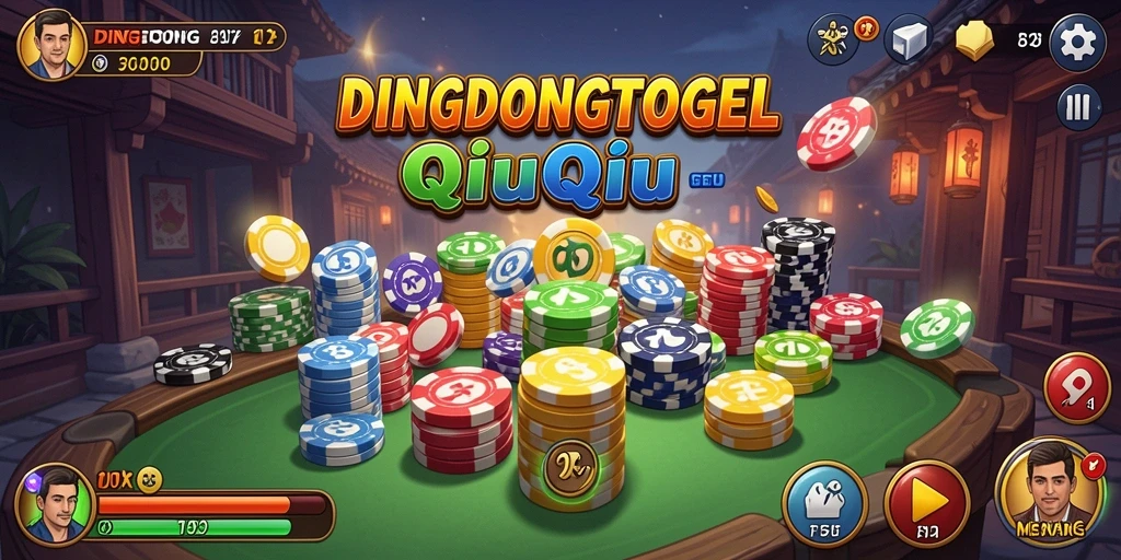 Tampilan menarik dalam gameplay DINGDONGTOGEL QiuQiu.
