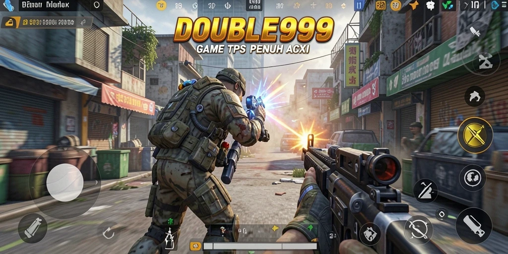 Tampilan gameplay DOUBLE999 yang mendebarkan dan penuh aksi.