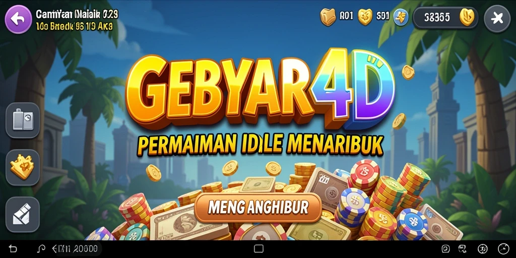 Tampilan gameplay GEBYAR4D menunjukkan aktivitas Idle yang seru.