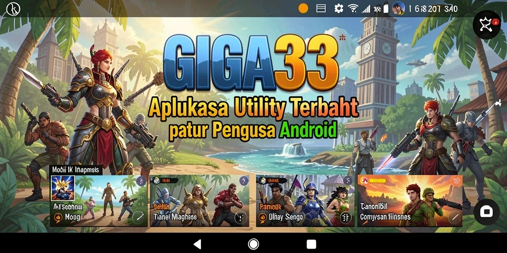 Tampilan antarmuka GIGA33 yang intuitif dan sederhana.