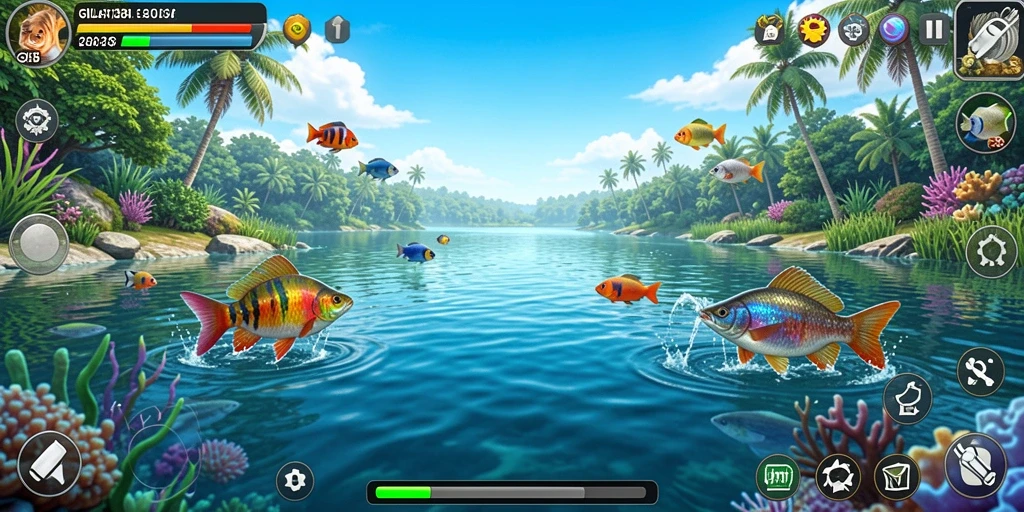 Tangkapan ikan yang berwarna-warni dalam gameplay GILA138.