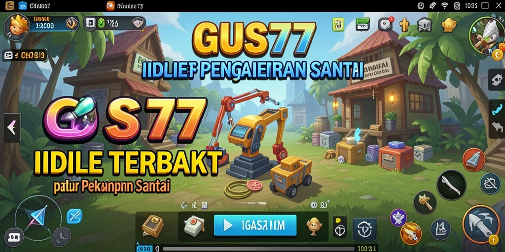 Tampilan gameplay santai GUS77 dengan karakter yang beraksi.