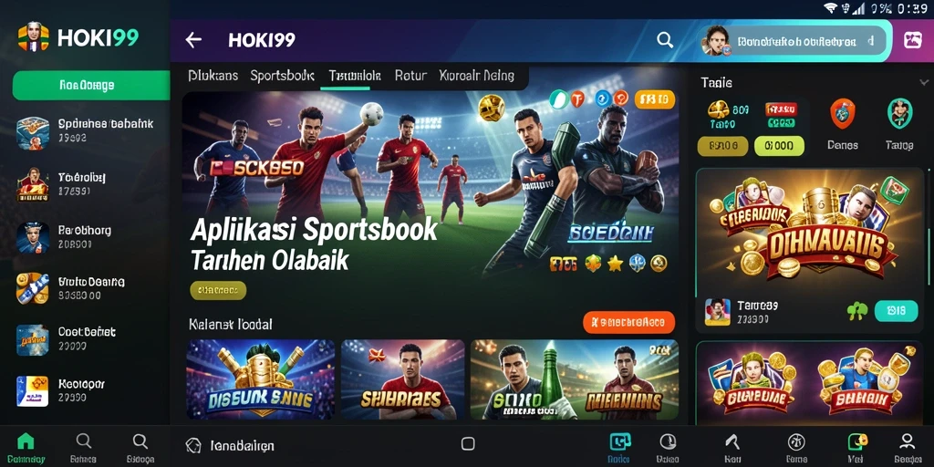 Gambaran layar HOKI99 menampilkan taruhan olahraga yang menarik dan interaktif.