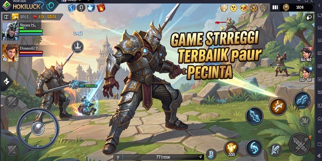 Screenshot menampilkan aksi mendebarkan dalam permainan SLG HOKILUCK.