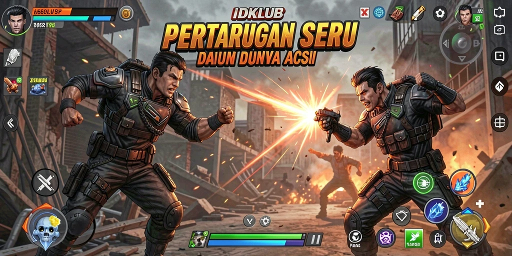 Gameplay seru IDKLUB dalam aksi pertarungan.