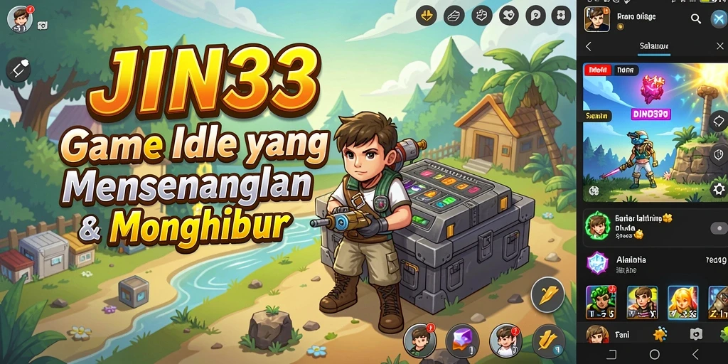 Screenshot gameplay JIN33 menunjukkan interaksi karakter dalam permainan Idle.