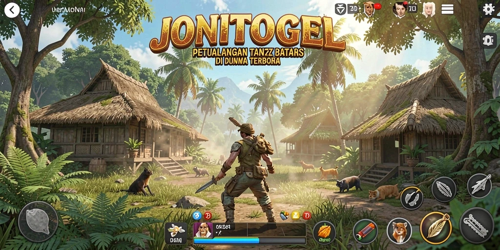 Screenshot gameplay JONITOGEL yang menampilkan keindahan dunia terbuka.