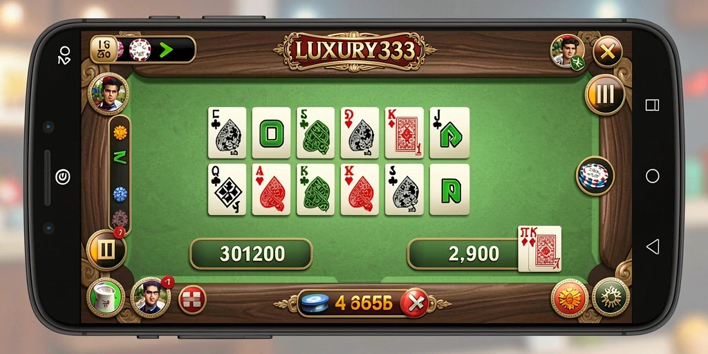 Gameplay seru Gaple pada LUXURY333 dengan pemain aktif.