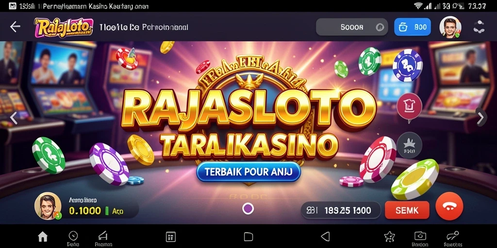 Tampilan gameplay menarik dari RAJASLOTO yang penuh warna.
