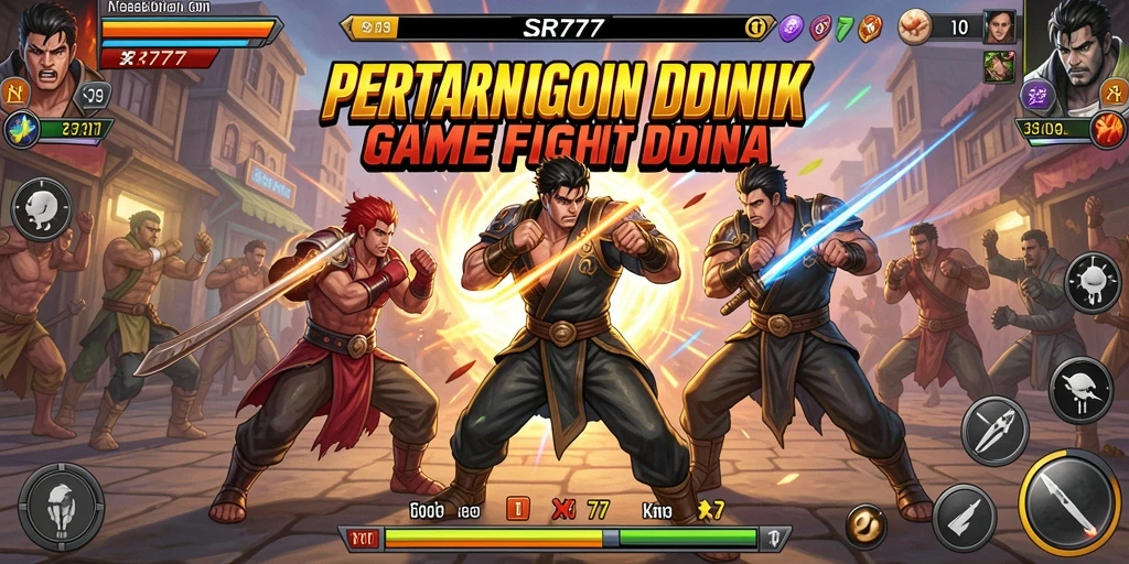 Tampilan aksi epik dalam gameplay Fighting SR777.