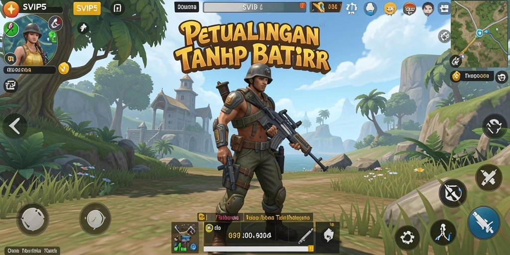 Screenshot gameplay SVIP5 menampilkan dunia terbuka yang luas dan detail visual yang memukau.