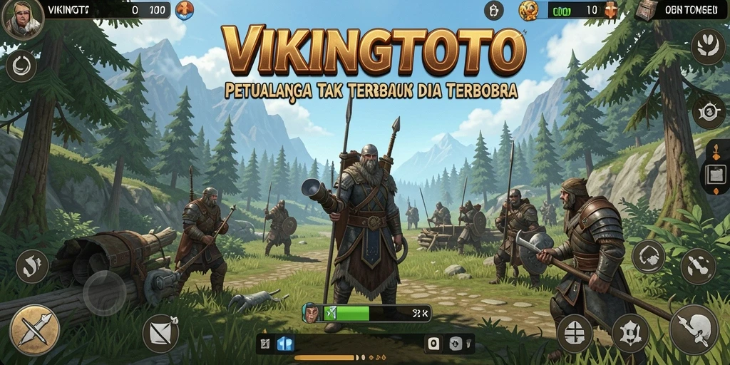 Tangkapan layar gameplay VIKINGTOTO menampilkan eksplorasi dunia terbuka yang menakjubkan.