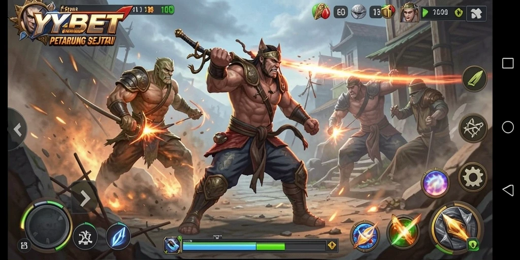 Tampilan gameplay YYBET yang intens dengan pertarungan seru.